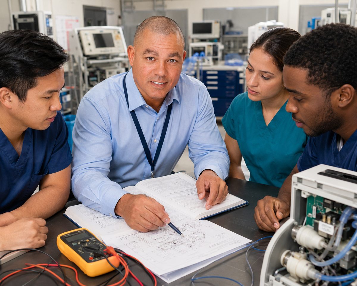 Devin Leads Biomedical Equipment Training