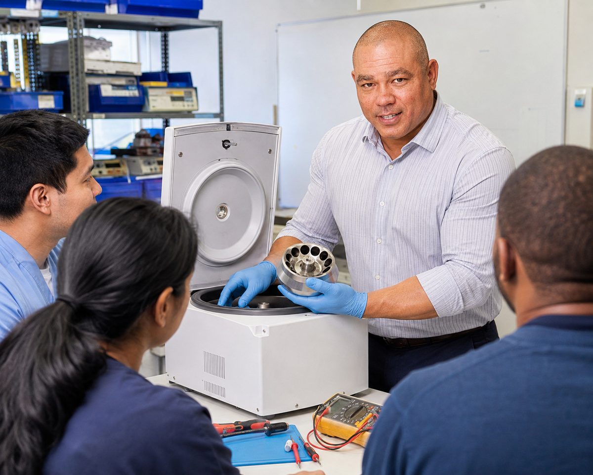 Devin Teaches Safe Centrifuge Inspection