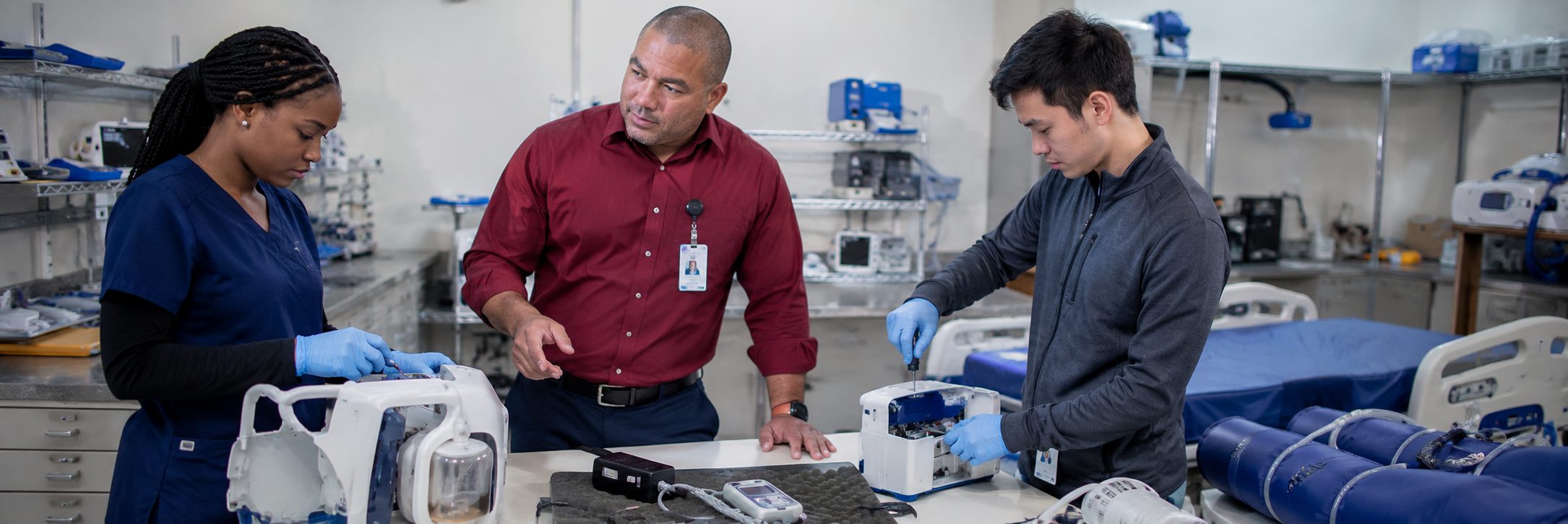 Biomedical equipment repair shop bench calibration with an electrical safety analyzer