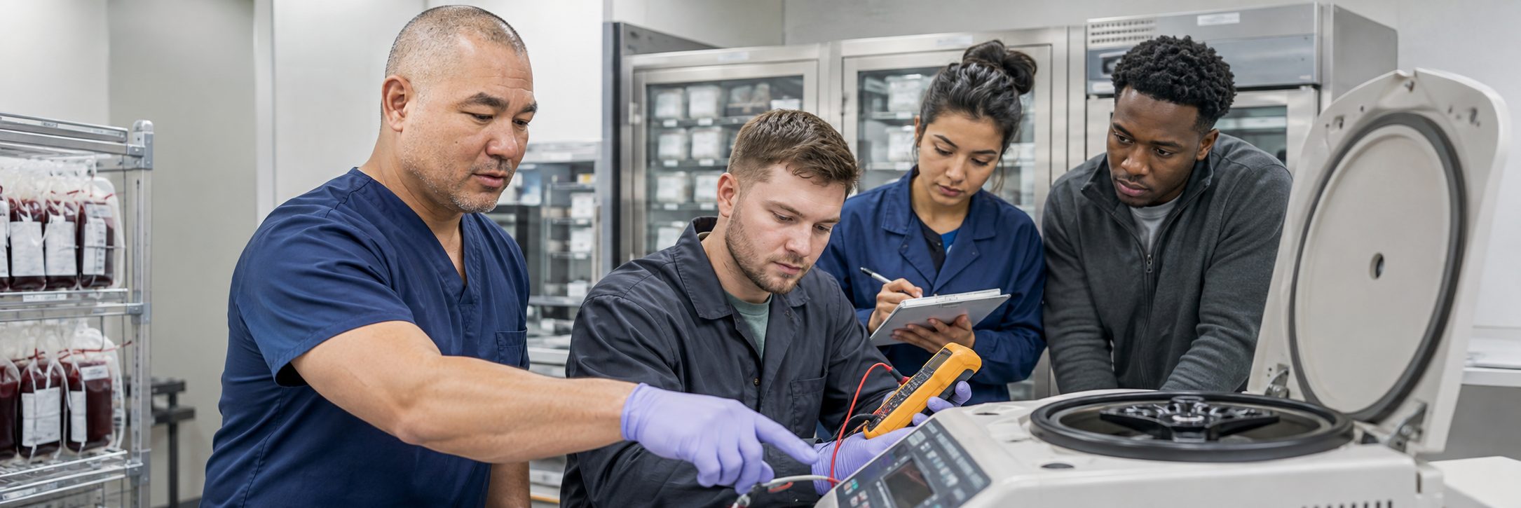Clinical laboratory analyzer service and preventive maintenance by biomedical technicians